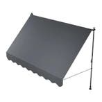 Klemluifel Kapstadt - 300x120 cm - Grijs, Tuin en Terras, Zonneschermen, Verzenden, Nieuw