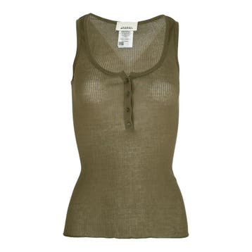 Isabel Marant • kaki tanktop Louisali • S, Kleding | Dames, Isabel Marant, Verzenden, Nieuw, Maat 36 (S)