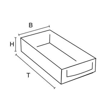 Magazijnbak, 300x183x81 mm, blauw kunststof, nieuw - Nieuw,, Ophalen of Verzenden