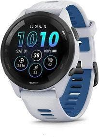 Garmin Forerunner 265 46 mm wit/zwart met een blauw/wit, Verzenden, Zo goed als nieuw
