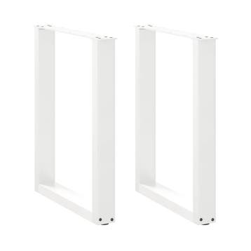 vidaXL Eettafelpoten 2 st U-vormig 70x(72-73) cm staal wit, Huis en Inrichting, Tafelonderdelen, Verzenden, Nieuw