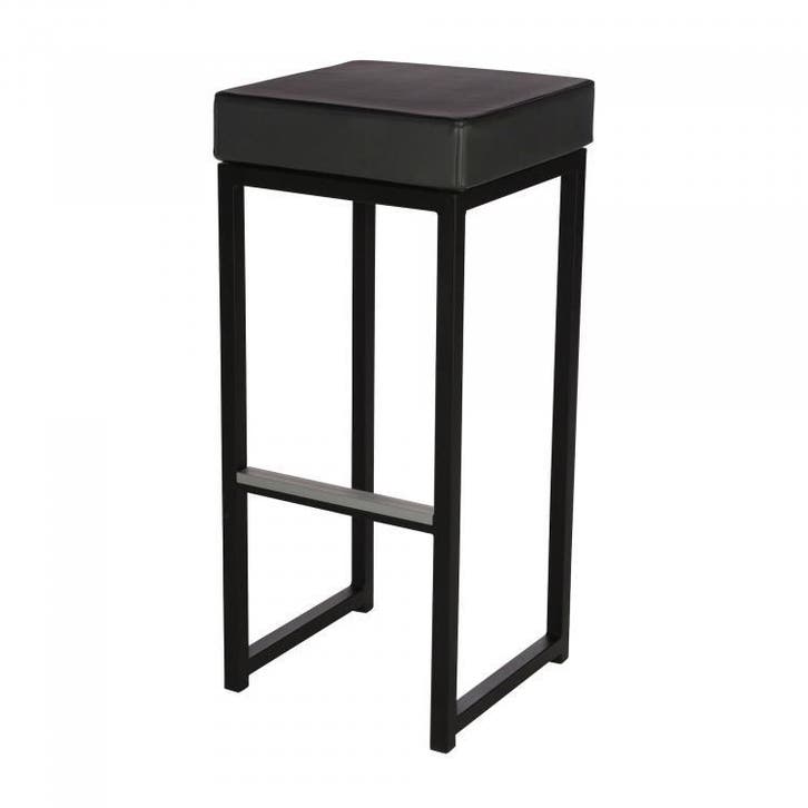 Barkruk Kubo Bar | Staal/Kunstleder | Zwart | 2 stuks, Zakelijke goederen, Horeca | Keukenapparatuur, Verzenden