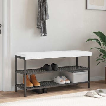 vidaXL Bankkussen Stof Wit Diepte 35 cm, Verzenden, Nieuw, Wit