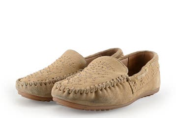 Manfield Loafers in maat 37 Beige, Verzenden, Beige, Overige typen, Zo goed als nieuw
