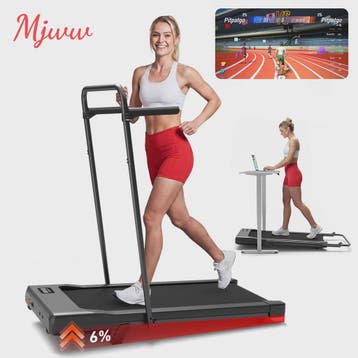 MJWW Opvouwbare Loopband met 6% Incline, 3.8mph/6kph, LCD Sc, Verzenden, Nieuw