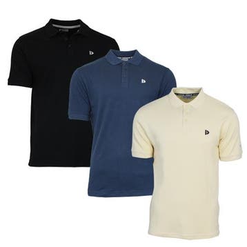 Donnay Donnay Heren - 3-Pack - Polo shirt Noah - Zwart /, Verzenden, Nieuw