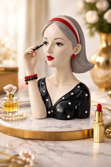 Buste, Stijlvolle Art Deco / Retro Dame Buste – Make-up –
