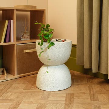 Bijzettafel diabolo - wit - 30 x 30 x 38 cm, Huis en Inrichting, Tafels | Bijzettafels, Verzenden, Nieuw