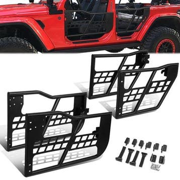 SK-Import Deuren Tubular Zwart Jeep Wrangler, Auto-onderdelen, Ophalen of Verzenden, Nieuw, Jeep, Deur