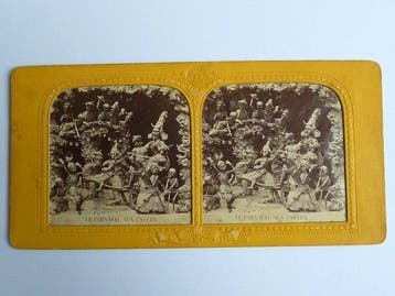 Diablerie tissue stereoview - Le Carnaval aux Envers
