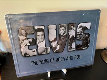Elvis Presley wandplaat - The King of Rock and Roll, Ophalen of Verzenden, Nieuw, Poster, Artwork of Schilderij
