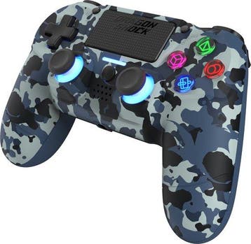 DragonShock - MIZAR BT - Draadloze Controller Blauw Camo -, Spelcomputers en Games, Verzenden, Nieuw