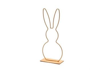 Metalen Frame Haas staand oor op voet Apricot 29 cm, Ophalen of Verzenden, Nieuw
