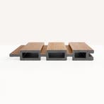 ACTIE - Premium Composiet Schutting Verticaal Rhombus Eiken, Ophalen of Verzenden, Nieuw, Kunststof, 1 tot 2 meter