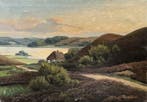 Europese school (XX) - Embers of Evening Stillness, Antiek en Kunst, Kunst | Schilderijen | Klassiek
