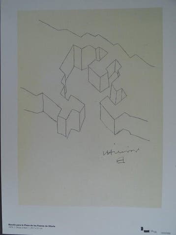 Eduardo Chillida (1924-2002) - Boceto de la Plaza de los