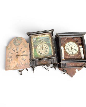Wandklok (3) - Hout - 1850-1900 - Voor reparatie