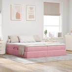 vidaXL Opbergbed met matras met matras Roze 200 x 200 cm, Verzenden, Nieuw, Stof