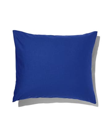 HEMA Kussensloop 60x70cm zacht katoen kobaltblauw, Verzenden, Nieuw, Blauw