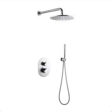 Royal inbouw regendouche set chroom met muursteun KORTING, Doe-het-zelf en Verbouw, Sanitair, Ophalen of Verzenden, Nieuw, Rvs