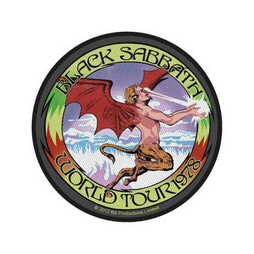 Black Sabbath World Tour 1978 patch officiële merchandise, Ophalen of Verzenden, Nieuw, Kleding