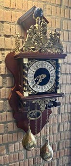 Zaandam/Zaanse klok - Hout, Messing - 1960-1970 - Zaanse, Antiek en Kunst, Antiek | Klokken