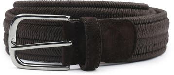Profuomo Waxed Geweven Riem Bruin maat 105 Heren, Bruin, Verzenden, Echt leder, Nieuw