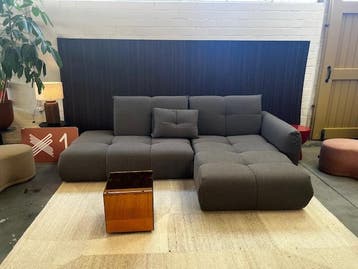 4x6 sofa – X1 Modulaire Bank In Grijsbruin Bouclé (kleur, Huis en Inrichting, Banken | Bankstellen, 250 tot 300 cm, Ophalen of Verzenden