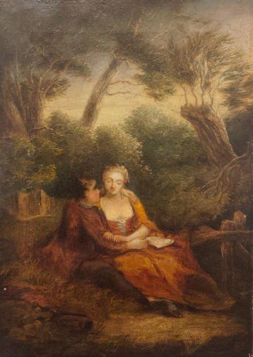 Franse school (XVIII) - Scène Galante