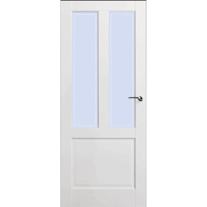 Skantrae binnendeur SKS240 83x231,5 (Wit, Blank facetglas), Doe-het-zelf en Verbouw, Deuren en Horren, Nieuw, Glas, Binnendeur