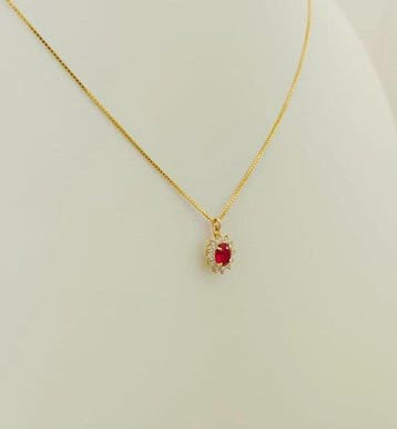 Zonder minimumprijs - Ketting met hanger Zilver Diamant