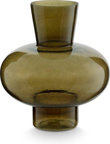 vtwonen - Basic - Vaas - Groen - Glas - 23x23x27 -  –, Verzenden, Nieuw