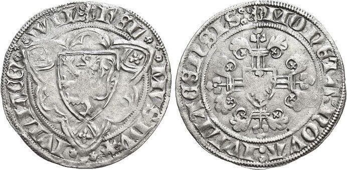 Pfennig Juelich Wilhelm Iii 1393-1402, Postzegels en Munten, Munten | Europa | Niet-Euromunten, Verzenden