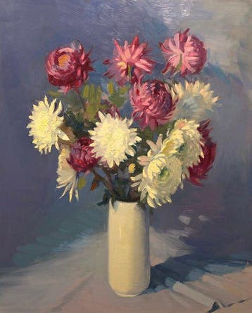 École Européene (XX) - Dahlias et Chrisanthèmes