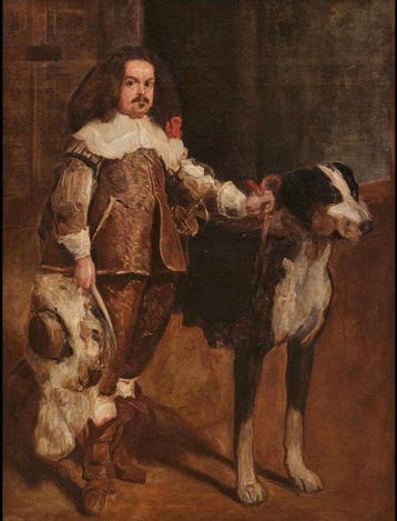 Sapanish school (XIX), After Velázquez - Nano e il Cane - XL