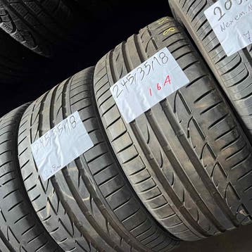 4 x Bridgestone Potenza S001 245-35-18 Zomerbanden 8mm, Auto-onderdelen, 18 inch, Ophalen of Verzenden, Band(en), Personenwagen