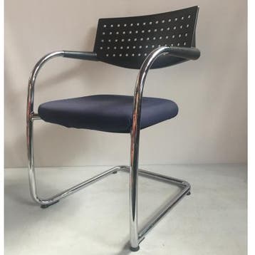 (MDK-105615) Vitra Visavis design sledestoel blauw, Ophalen of Verzenden, Gebruikt, Blauw