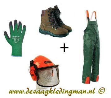 Zaagoverall, zaaghelm, zaaglaarzen? dezaagkledingman.nl !!!, Ophalen of Verzenden, Nieuw, Heren, Overall