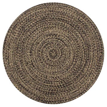 vidaXL Vloerkleed handgemaakt 120 cm jute zwart en naturel, Verzenden, Nieuw, Zwart