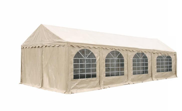 Premium Partytent PVC 5x8x2 mtr in Beige (5x8 meter), Tuin en Terras, Partytenten, Partytent, Nieuw, 2 meter of meer, Verzenden