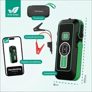 Jumpstarter 12V voor Auto - 20.000 mAh - 4-in-1 Starthulp, Auto diversen, Verzenden, Zo goed als nieuw