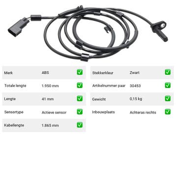 ABS-sensor Achteras Achteras rechts Ford Transit, Verzenden, Nieuw, Ford