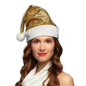 Kerstmuts Goud Glitter, Ophalen of Verzenden, Nieuw