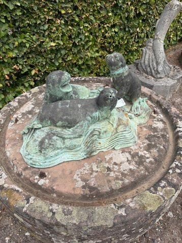 Fontein - 1990-2000 - Bronzen zeehonden fontein