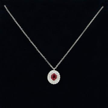 Giorgio Visconti - Halsketting - 18 karaat Witgoud - 0.66ct., Nieuw