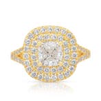 Ring - 18 karaat Geel goud - 1.51ct. tw. Diamant, Sieraden, Tassen en Uiterlijk, Ringen, Nieuw