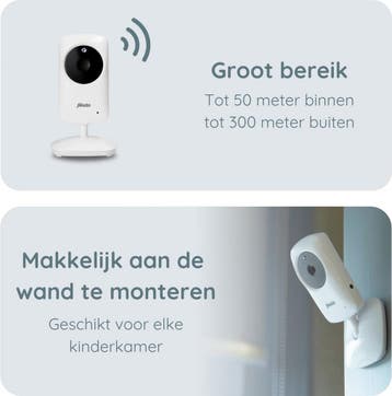 Alecto DVM-64 - Babyfoon met camera - Temperatuurweergave -, Verzenden, Zo goed als nieuw