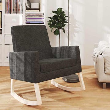 vidaXL Schommelstoel stof zwart, Kinderen en Baby's, Verzenden, Nieuw