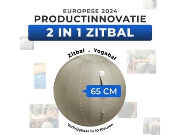 Backerz Zitbal 65 CM - Ergonomische Zitbal - Linnen Hoes, Verzenden, Nieuw