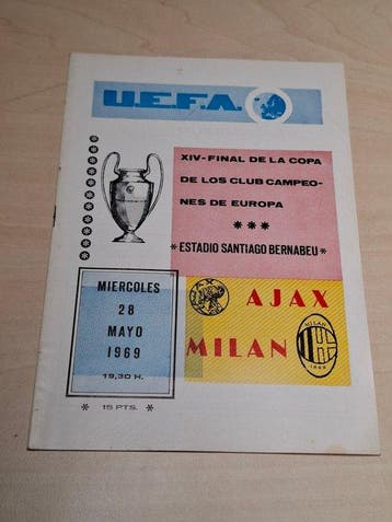 Origineel programmaboekje Ajax - AC Milan - EC I finale - 28, Nieuw